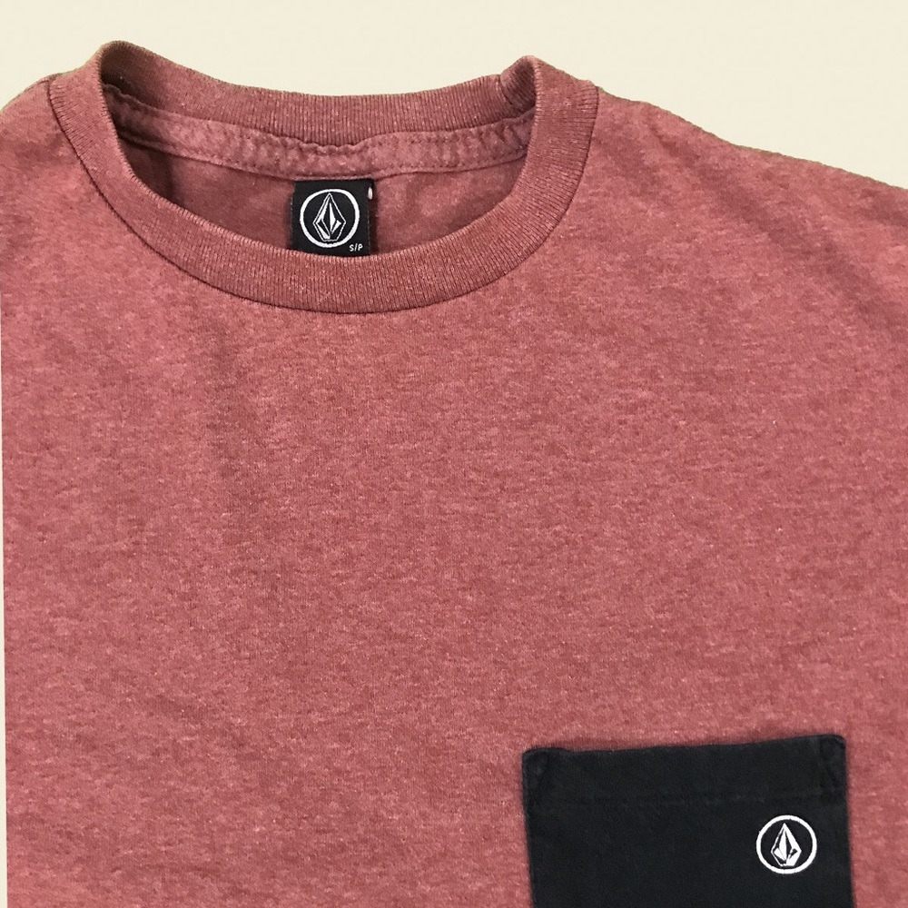 Red Volcom pocket tee - Picture 2 of 3
